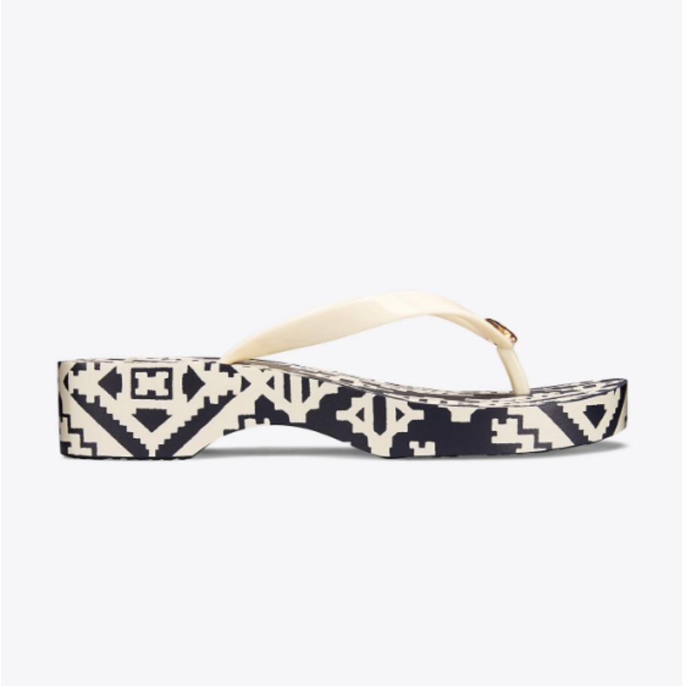 Tory Burch Carved Wedge Flip Flop